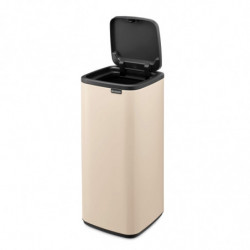 Brabantia Bo Touch 1010125 Trash Can, 30 L, Smooth and Silent Opening, Large Opening, Beige