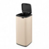 Brabantia Bo Touch 1010125 Trash Can, 30 L, Smooth and Silent Opening, Large Opening, Beige
