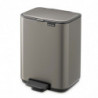 Brabantia Bo Pedal 1010126 szemetes, 4 l, lágy zárás, csúszásgátló talp, szürke