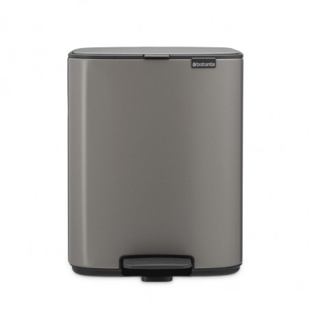 Brabantia Bo Pedal 1010128 szemetes, 12 l, lágy zárás, csúszásgátló talp, szürke