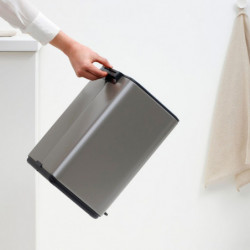 Brabantia Bo Pedal Trash Can 1010128, 12 L, Soft-Close, Non-Slip Base, Gray