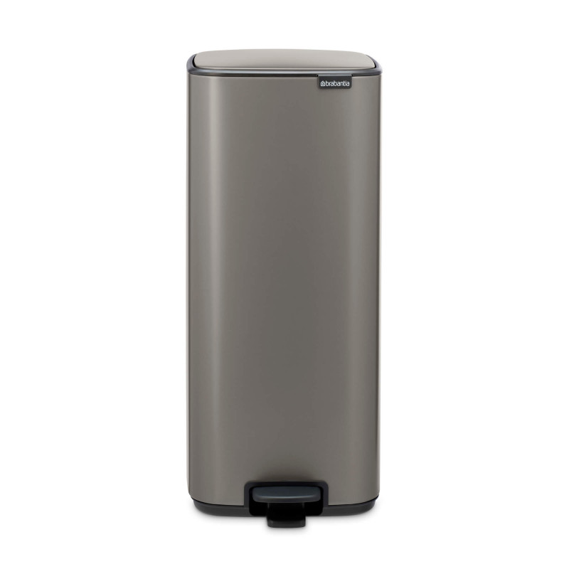 Кош за боклук Brabantia Bo Pedal 1010129, 30 л, Леко затваряне, Противоплъзгаща основа, Сив