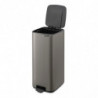 Brabantia Bo Pedal Trash Can 1010129, 30 L, Soft-Close, Non-Slip Base, Gray