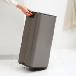 Кош за боклук Brabantia Bo Pedal 1010129, 30 л, Леко затваряне, Противоплъзгаща основа, Сив