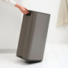 Brabantia Bo Pedal Trash Can 1010129, 30 L, Soft-Close, Non-Slip Base, Gray