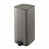 Brabantia Bo Pedal Trash Can 1010129, 30 L, Soft-Close, Non-Slip Base, Gray