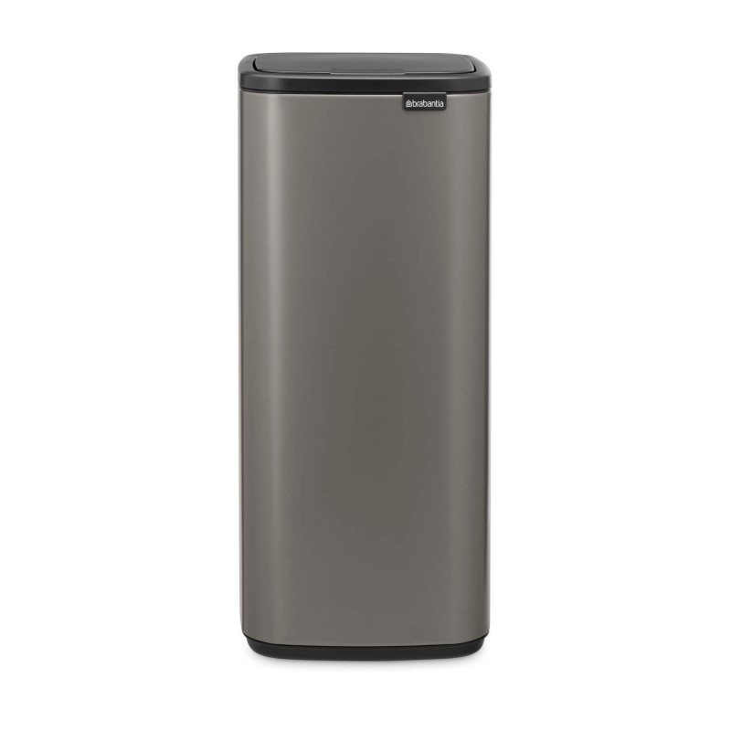 Brabantia Bo Touch 1010130 Trash Can, 30 L, Smooth and Silent Opening, Large Opening, Gray