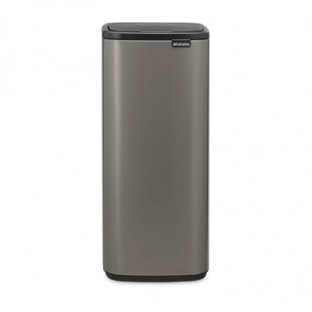 Brabantia Bo Touch 1010130 Trash Can, 30 L, Smooth and Silent Opening, Large Opening, Gray