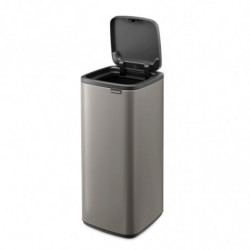 Кош за боклук Brabantia Bo Touch 1010130, 30 л, Плавно и безшумно отваряне, Голям отвор, Сив