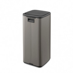 Κάδος απορριμμάτων Brabantia Bo Touch 1010130, 30 λίτρα, Ομαλό και αθόρυβο άνοιγμα, Μεγάλο άνοιγμα, Γκρι