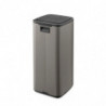 Brabantia Bo Touch 1010130 Trash Can, 30 L, Smooth and Silent Opening, Large Opening, Gray