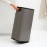 Кош за боклук Brabantia Bo Touch 1010130, 30 л, Плавно и безшумно отваряне, Голям отвор, Сив