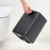 Coș de gunoi Brabantia Bo Pedal 1010132, 7 l, închidere lentă, bază cauciucată, finisaj mineral, gri închis