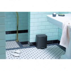 Кош за боклук Brabantia Bo Pedal 1010132, 7 л, Плавно затваряне, Гумирана основа, Минерално покритие, Тъмносив