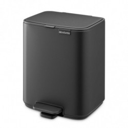 Brabantia Bo Pedal 1010132 szemetes, 7 l, lágy zárás, gumírozott talp, ásványi bevonat, sötét szürke