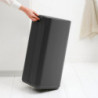 Brabantia Bo Pedal Trash Can 1010134, 30 L, Soft-Close, Non-Slip Base, Mineral Finish, Dark Gray