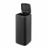 Coș de gunoi Brabantia Bo Touch 1010135, 30 l, Deschidere lină și silențioasă, Gaură mare, Acoperire minerală, Gri închis