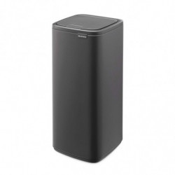Кош за боклук Brabantia Bo Touch 1010135, 30 л, Плавно и безшумно отваряне, Голям отвор, Минерално покритие, Тъмносив