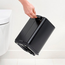 Coș de gunoi Brabantia Bo Pedal 1010136, 4 l, închidere ușoară, bază antiderapantă, negru