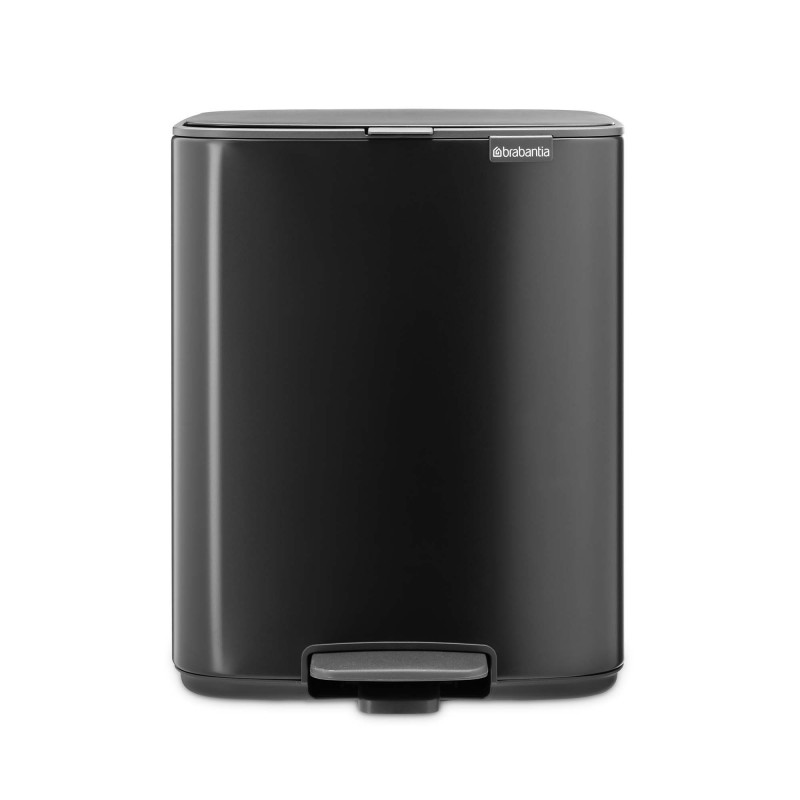 Кош за боклук Brabantia Bo Pedal 1010138, 12 л, Леко затваряне, Противоплъзгаща основа, Черен