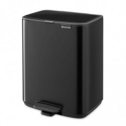 Кош за боклук Brabantia Bo Pedal 1010138, 12 л, Леко затваряне, Противоплъзгаща основа, Черен