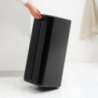 Brabantia Bo Pedal Trash Can 1010139, 30 L, Soft-Close, Non-Slip Base, Black