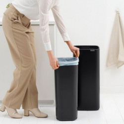 Brabantia Bo Touch 1010140 Trash Can, 30 L, Smooth and Quiet Opening, Large Opening, Black