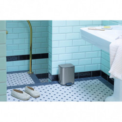 Brabantia Bo Pedal 1010142 szemetes, 7 l, lágy záródás, gumírozott talp, ujjlenyomat-álló, rozsdamentes acél