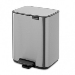 Coș de gunoi Brabantia Bo Pedal 1010142, 7 l, închidere lentă, bază cauciucată, rezistent la amprente, oțel inoxidabil