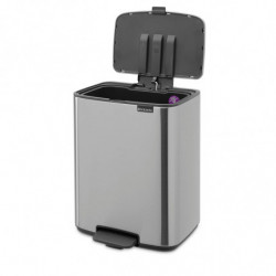 Brabantia Bo Pedal 1010143 szemetes, 12 l, könnyen záródó, csúszásgátló talppal, ujjlenyomatmentes, rozsdamentes acél/matt