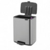 Кош за боклук Brabantia Bo Pedal 1010143, 12 л, Леко затваряне, Противоплъзгаща основа, Устойчив на пръстови отпечатъци, Инокс/Мат