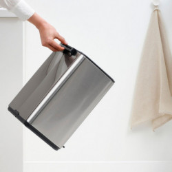 Brabantia Bo Pedal Trash Can 1010143, 12 L, Soft-Close, Non-Slip Base, Fingerprint-Resistant, Stainless Steel/Matte