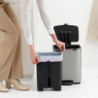 Brabantia Bo Pedal Trash Can 1010143, 12 L, Soft-Close, Non-Slip Base, Fingerprint-Resistant, Stainless Steel/Matte