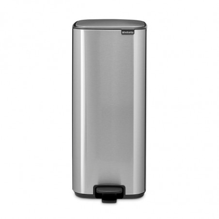 Κάδος απορριμμάτων Brabantia Bo Pedal 1010144, 30 λίτρα, Απαλό κλείσιμο, Αντιολισθητική βάση, Ανθεκτικό στα δακτυλικά αποτυπώματα, Ανοξείδωτο/Ματ