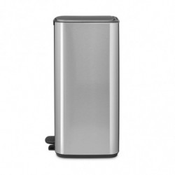 Brabantia Bo Pedal Trash Can 1010144, 30 L, Soft-Close, Non-Slip Base, Fingerprint-Resistant, Stainless Steel/Matte
