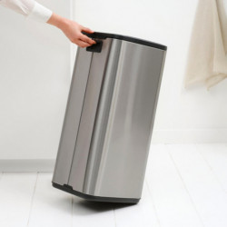 Coș de gunoi Brabantia Bo Touch 1010145, 30 l, Deschidere lină și silențioasă, Gaură mare, Rezistent la amprente, Oțel inoxidabil/Mat