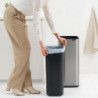 Brabantia Bo Touch 1010145 szemetes, 30 l, Sima és csendes nyitás, Nagy nyílás, Ujjlenyomat-álló, Rozsdamentes acél/matt