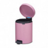 Brabantia NewIcon 1010439 pedálos szemetes, 5 l, lágy zárás, csúszásgátló talp, rózsaszín