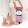 Κάδος απορριμμάτων με πεντάλ Brabantia NewIcon 1010439, 5 λίτρα, Απαλό κλείσιμο, Αντιολισθητική βάση, Ροζ