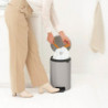 Brabantia NewIcon 1010440 Pedal Bin, 12 L, Soft-Close, Non-Slip Base, Light Gray