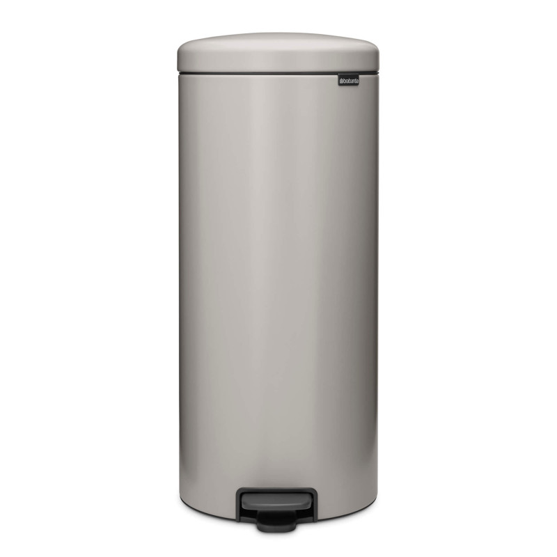 Кош за боклук с педал Brabantia NewIcon 1010442, 30 л, Плавно затваряне, Противоплъзгаща основа, Светлосив