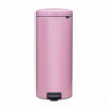 Brabantia NewIcon 1010443 Pedal Bin, 30 L, Soft-Close, Non-Slip Base, Pink