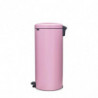 Coș de gunoi cu pedală Brabantia NewIcon 1010443, 30 l, închidere lentă, bază antiderapantă, roz