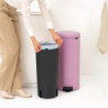 Кош за боклук с педал Brabantia NewIcon 1010443, 30 л, Плавно затваряне, Противоплъзгаща основа, Розов