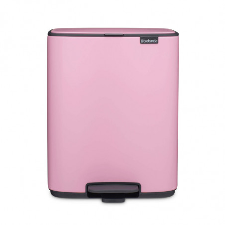 Brabantia Bo Pedal Trash Can 1010446, 12 L, Soft-Close, Non-Slip Base, Pink