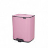 Brabantia Bo Pedal 1010446 szemetes, 12 l, lágy zárás, csúszásgátló talp, rózsaszín