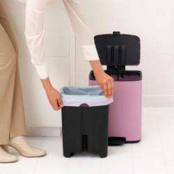 Κάδος απορριμμάτων Brabantia Bo Pedal 1010446, 12 λίτρα, Απαλό κλείσιμο, Αντιολισθητική βάση, Ροζ