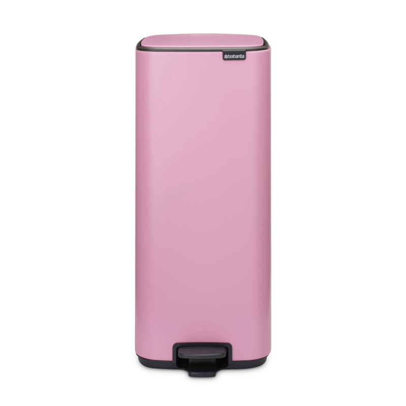 Coș de gunoi Brabantia Bo Pedal 1010447, 30 l, închidere ușoară, bază antiderapantă, roz