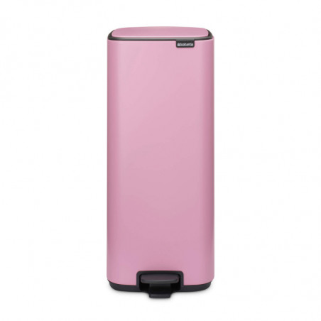 Coș de gunoi Brabantia Bo Pedal 1010447, 30 l, închidere ușoară, bază antiderapantă, roz