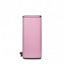 Coș de gunoi Brabantia Bo Pedal 1010447, 30 l, închidere ușoară, bază antiderapantă, roz